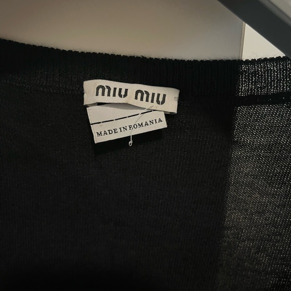 miumiu V-neck cashmere sweater - Picture 4 of 5